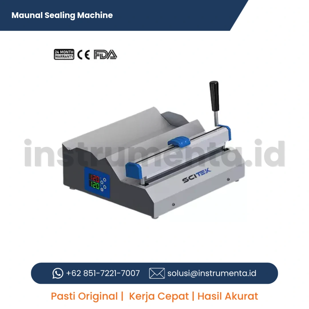 Ready Stock Manual Sealing Machine Scitek Alat Pres Plastik Kemasan Sterilisasi untuk Kantong Autoclave Rumah Sakit dan Klinik